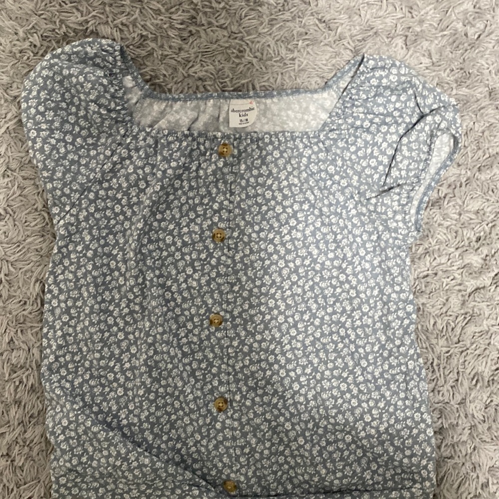 abercrombie kids flower shirt (15-16)